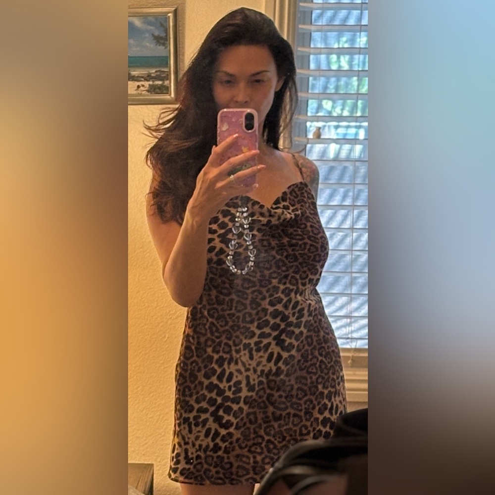 superdown Brown Leopard Mini Dress
